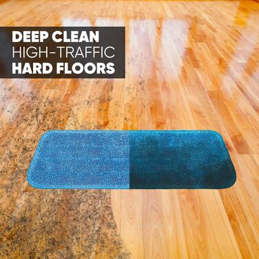 3 Pack Cinch Mop Replacement Heads, Microfiber Mops for Floor Cleaning and Wall Squeegees with Reusable Washable Pads, Compatible with Cinch Mop
