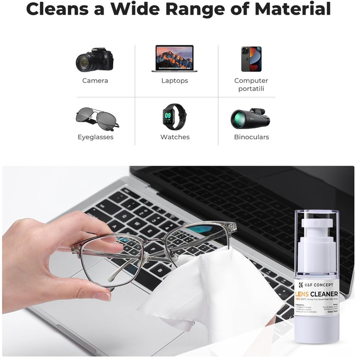 Набір мікрофібрових серветок K&F CONCEPT (6 шт.) для чищення камери, об'єктива, екрану та оптики