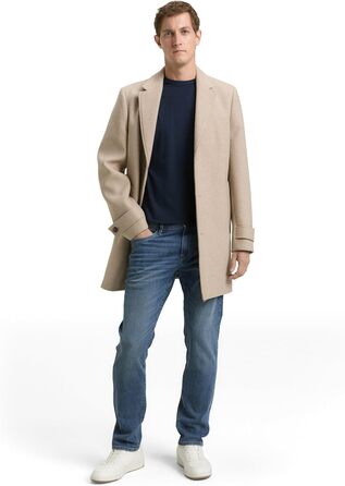 Джинси чоловічі Tom Tailor TTMARVIN Straight з еластаном, блакитний денім Used Mid Stone Blue, розмір 34W/36L