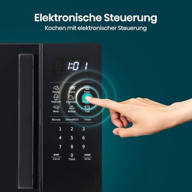 Мікрохвильова піч Hisense H20MOBS4HI 20 л, 700 Вт, InverterTech, керамічне покриття, чорна