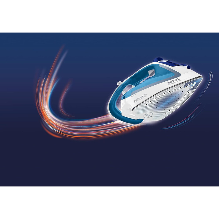 Tefal FV5751 Durilium Plus Steam Iron, 220g Steam Shot, 2700W, Test Winner 2019 best sole | Durilium AirGlide sole with three steam zones, self-cleaning function, anti-scale system