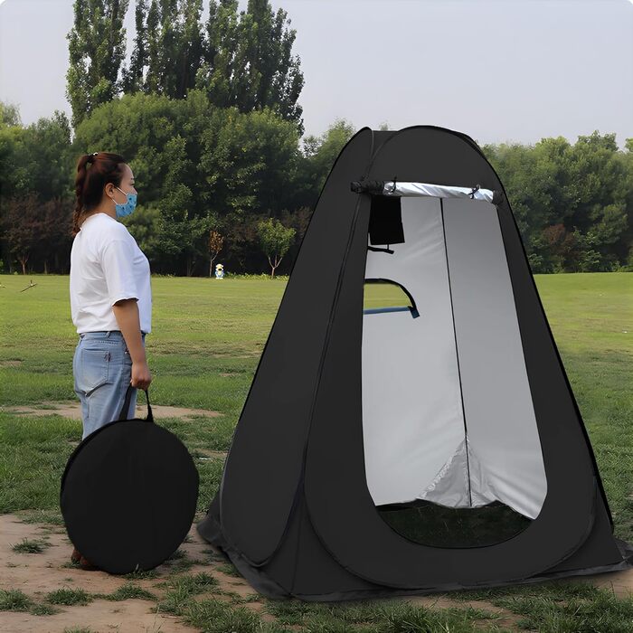 Portable Pop-Up Shower Tent - Outdoor Privacy Shelter for Beach, Camping, Hiking & Fishing - UV Protection (59