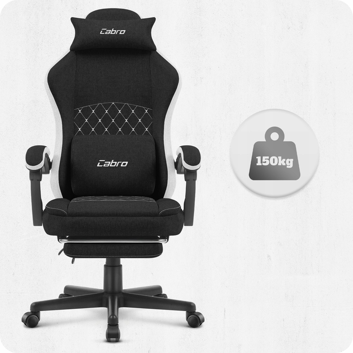 Ігрове крісло Cabro C503, чорно-біле