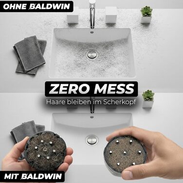 Бритва для гоління голови BALDWIN 7D з магнітною голівкою для чоловіків | Електробритва для лисих | Бритва для голови, сухе та вологе гоління, водонепроникна