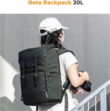 Водонепроникний фоторюкзак K&F Concept Rolltop 20Л для дзеркальних камер Canon, Nikon, Sony та ноутбука 15.6