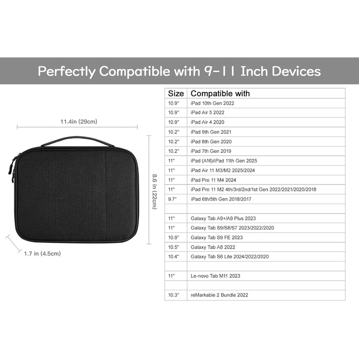 Органайзер для гаджетів Dadanism: сумка-чохол для планшетів 9-11