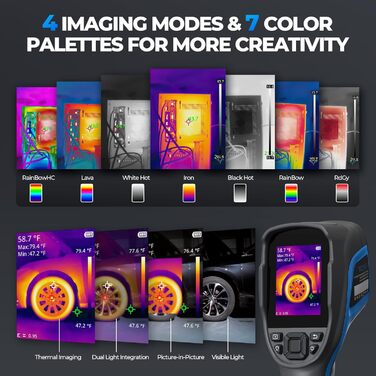 Тепловізор TOPDON TC005: 240x240 IR, -20°C до 450°C, 15 годин роботи, для діагностики, HVAC, виявлення витоків