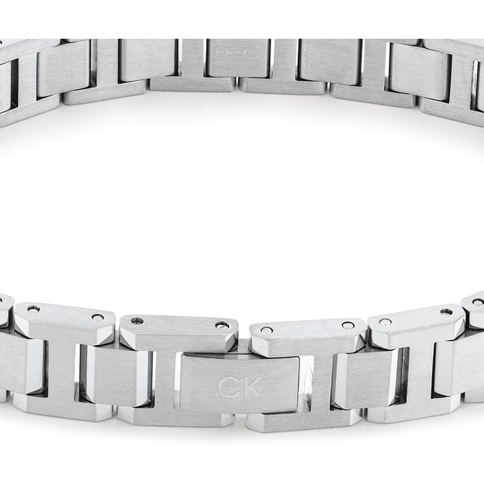 Браслет Calvin Klein NETWORK чоловічий сріблястий з застібкою-кнебелем, сталь