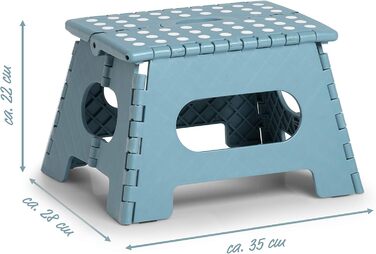 Складний стілець Zeller 13037 Premium, пластиковий, розкладний, з сертифікацією TÜV, вантажопідйомність 150 кг, колір айсбліу