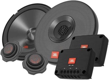 Автомобільна акустика JBL Club 602CTP, 2-смугові компонентні динаміки 210 Вт, 16 см, з твітерами і кросоверами, чорний