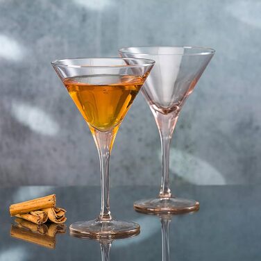 Набір келихів для Мартіні, 6 шт, 175 мл, без свинцю, придатні для миття в посудомийній машині. Келихи для Cosmopolitan, келихи для коктейлів, келихи для вечірок (люкс набір 6 шт)