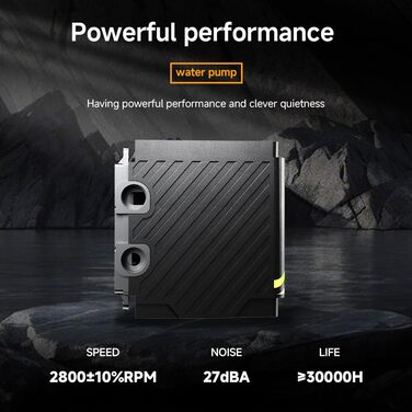 Jungle Leopard ProFlow AIO: 240мм водяне охолодження з LCD екраном, ARGB вентилятор, підтримка AM4/AM5/LGA1851/1700 (Чорний)