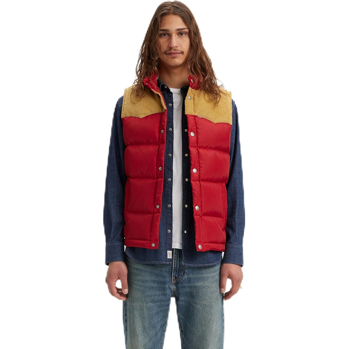 Жилет Levi's чоловічий Western Super Puffer Weste L Rhythmic Red