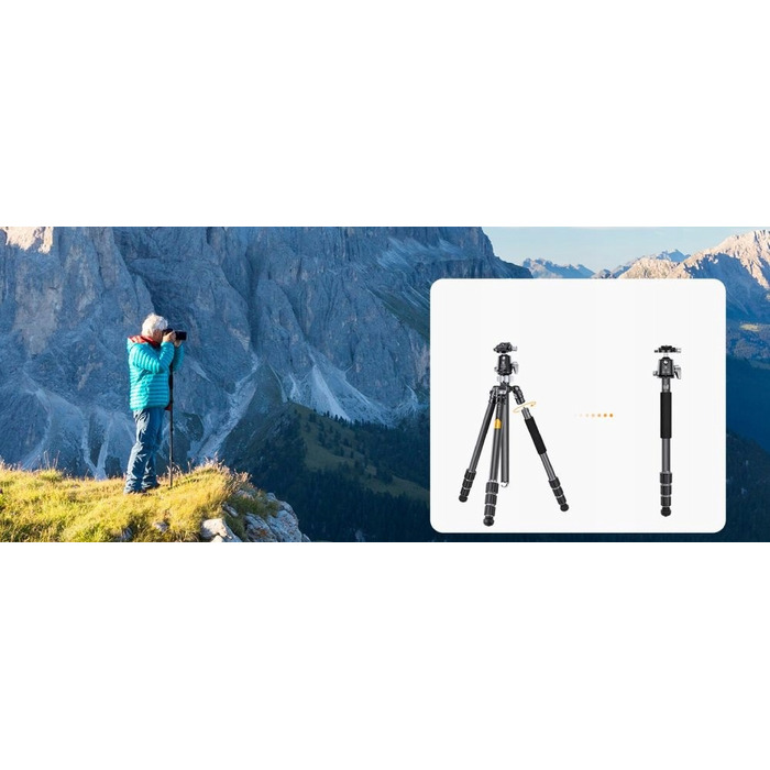 Карбоновий штатив 2-в-1 K&F Concept X284C4 (штатив/монопод), 172 см