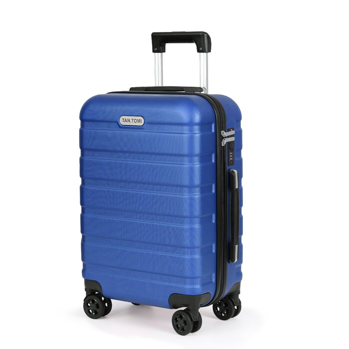 Набір валіз TANTOMI 3 шт., ABS, з колесами, 20/24/28 дюймів, блакитний, ручна поклажа (M)
