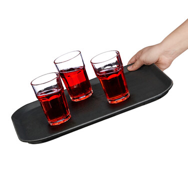 Relaxdays Serving Tray Set of 6 in Black