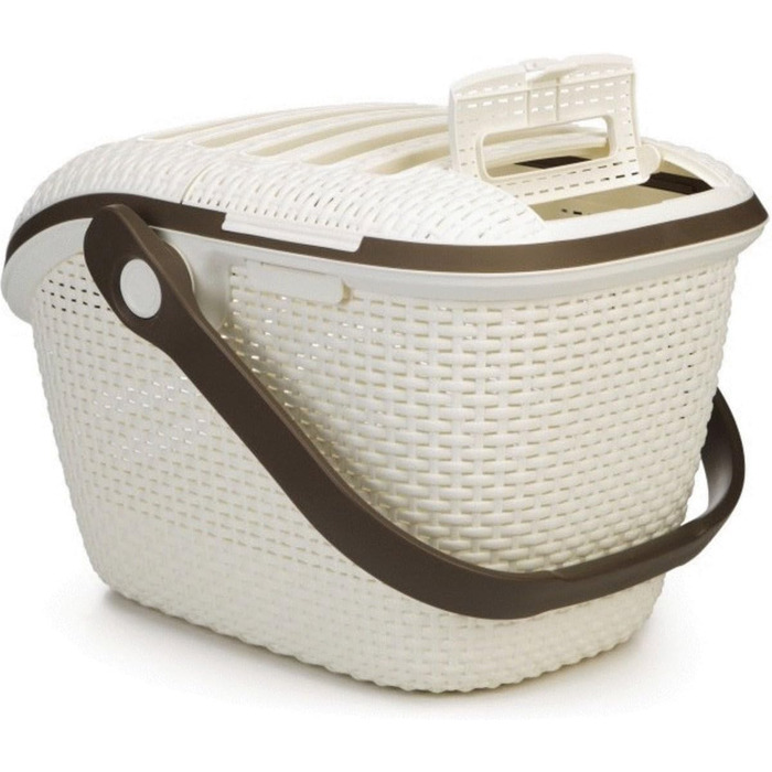 Транспортний бокс для тварин Curver Pet Transportbox L, білий/кремовий, 51x38x33 см