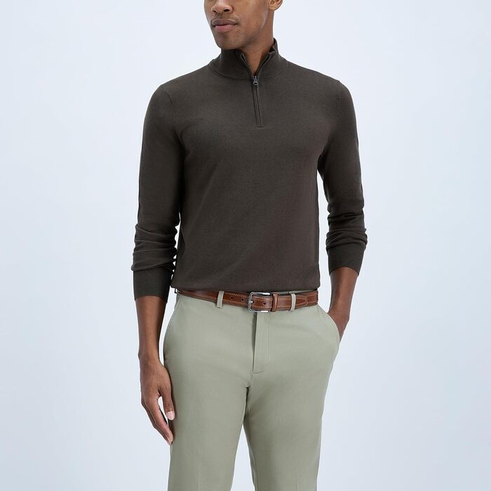 Чоловічий шкіряний ремінь Cole Haan, колір - світло-коричневий, прошитий