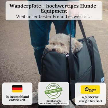 Ортопедичне собаче ліжко Wanderpfote для подорожей – зручне та сертифіковане ліжко для собак (M, Чорний)