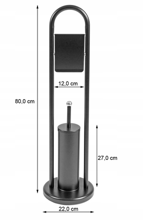 Набір аксесуарів для ванної кімнати Yoka Home, чорний матовий метал