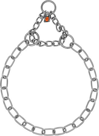 Нашийник для собак Sprenger з прохідною ланцюгом 3 мм, нержавіюча сталь, для коротко- та довгошерстих порід до 55 кг, сріблястий (45 см)