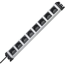 Мережевий фільтр Kopp Powerversal на 8 розеток, IP20, сірий/чорний