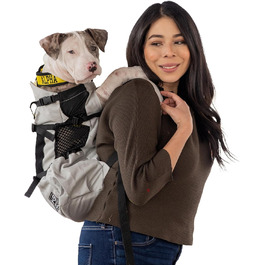 Сумка-рюкзак для собак K9 Sport Sack (Large, Air - Charcoal Grey) | Рюкзак-переноска для собак маленьких та середніх порід | Дихаючий рюкзак для собак з регулюванням | Ветеринарно схвалений | 25 x 20 x 56 см