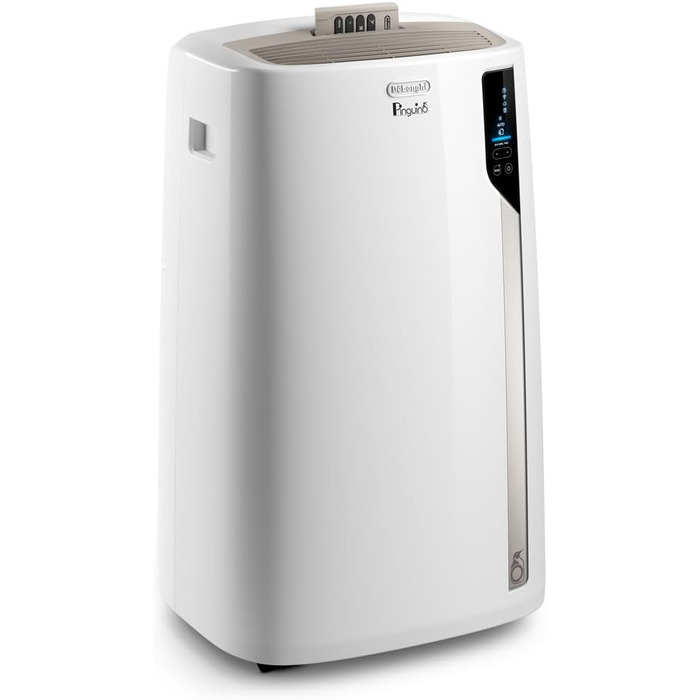 De'Longhi Pinguino PAC EM82: мобільний кондиціонер для приміщень до 80 м³, 9.400 BTU, 2,4 кВт, 24-годинний таймер, білий