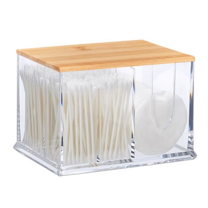 Relaxdays Cotton Swab Storage