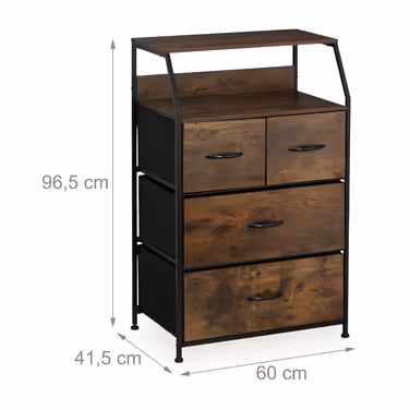 Relaxdays Chest of drawers with 4 drawers