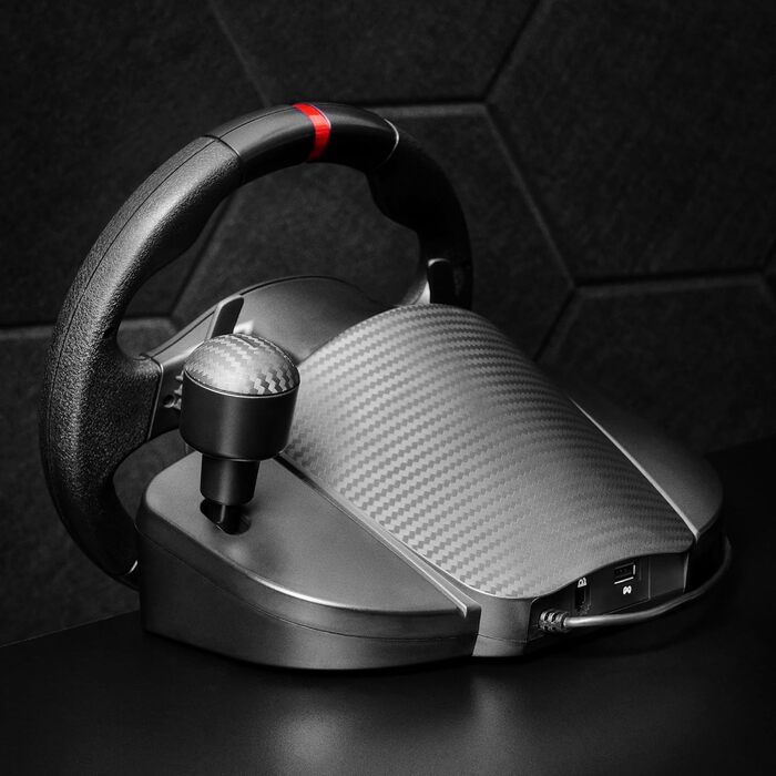 Руль для перегонів Mars Gaming MWH-RSX з Force Feedback та подвійним мотором, комплект з 3 педалями з прогресивним опором, H-Gearbox з 12 передачами, 14 налаштовуваних кнопок, сумісний з PC/PS4/Xbox Series X|S