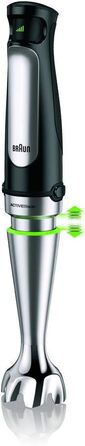 Блендер Braun MultiQuick 7 MQ 7025X, 3-в-1, 1000 Вт, подрібнювач 350 мл, вінчик, плавне регулювання швидкості, чорний, модель 2019, 3 насадки