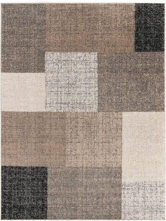 Килим для вітальні, спальні, дитячої кімнати, коридору, їдальні TT Home. Колір: сірий, розмір: 80x150 см. Сучасний дизайн з геометричним малюнком, короткий ворс.