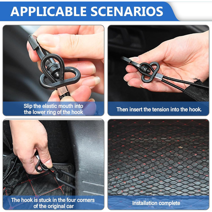 Сітка перегородки для автомобіля GOMETY: захист від тварин, 120x90 см, поліпропілен, 4 гачки