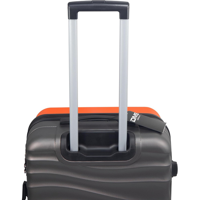 Набір валіз DMS® 7-елементів: 3 валізи (M/L/XL) з ABS-пластику, 360° колеса, кодовий замок + 4 чохли для одягу. Легкі, міцні, розширювані, для подорожей та бізнесу (Помаранчевий)