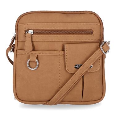 Сумка жіноча через плече MultiSac North South Mini Zip Around Hazelnut Brown