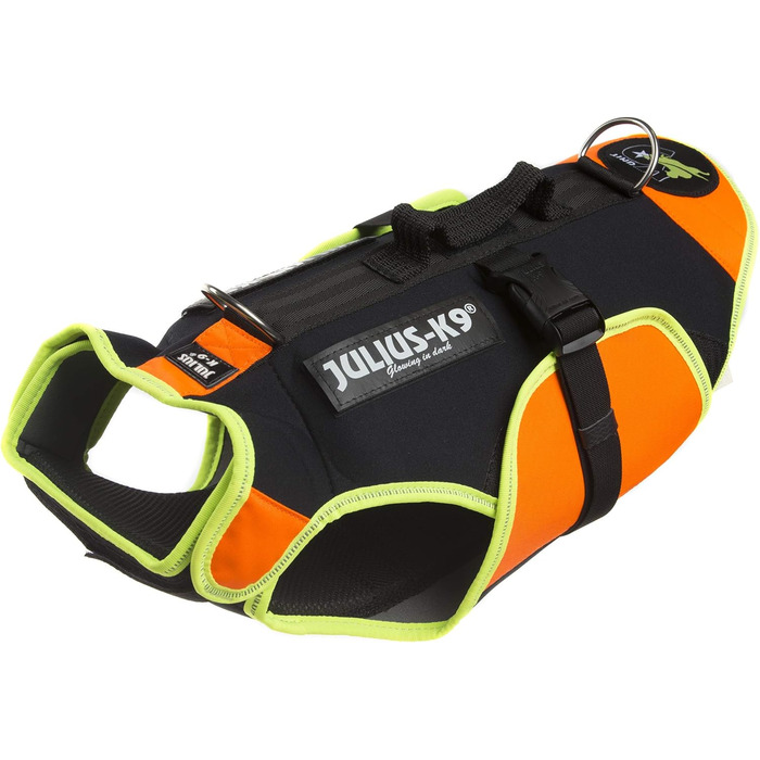 Жилет для собак Julius-K9 IDC 3в1, чорний та неоновий, розмір S