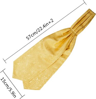 Комплект краватка-хустинка Alizeal Paisley (Золотий) для чоловіків