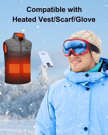 Powerbank 10000mAh 22.5W з LCD-дисплеєм: швидка зарядка, 3 виходи, 2 входи, USB-C, для смартфонів та планшетів (блакитний)