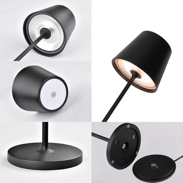 K-Bright LED лампа настільна диммерна акумуляторна | Для дому та вулиці | 3000K тепле світло | Дизайнерська лампа | 2 шт.