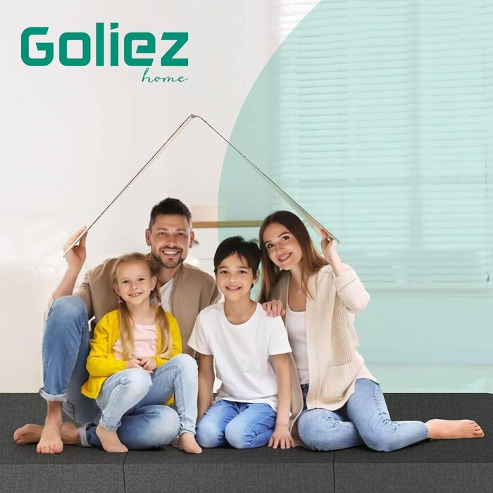 Складаний матрац Goliez 3-в-1 для гостей і кемпінгу, пінополіуретановий, знімний чохол, розмір 195x80x10 см, сірий