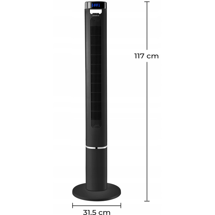Колонний вентилятор Climative Fresh ION TF-46SBI, чорний