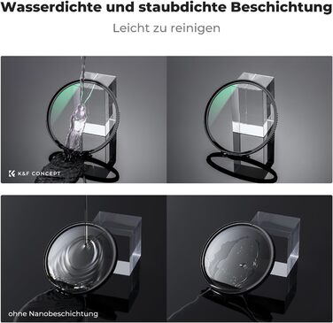 Фільтр UV K&F Concept 67mm 9H, захисний фільтр, захист від ударів (Nano Xcel)