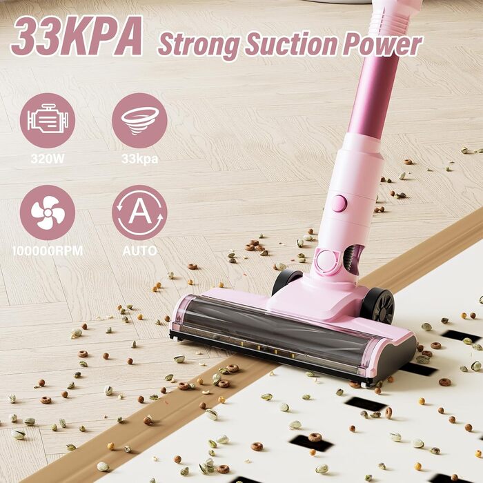 Акумуляторний бездротовий пилосос Stanew ST-609-ZD-Zartrosa: потужний, для дому, авто, з LED, для видалення шерсті тварин та пилу з килимів та твердих поверхонь