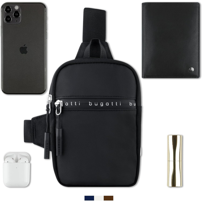 Сумка Bugatti Blanc Delight Mini Crossbody чорного кольору - унісекс, на плече, міні