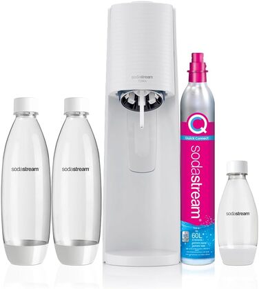 SodaStream AquaSpark Terra White - Набір 3 шт. (2 x 1л + 1 x 0.5л) + Цилиндр CO2 (60л)