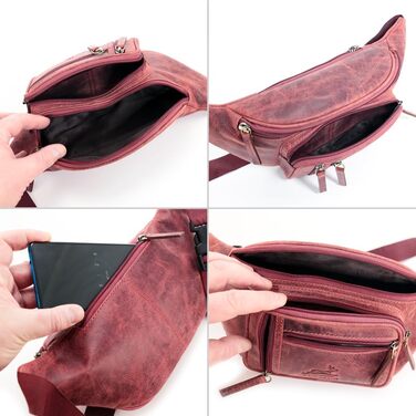 Сумка на пояс Fa.Volmer Palma з екошкіри (Used Look) для жінок та чоловіків | Регульований ремінь до 130 см