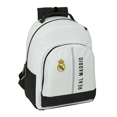 Багатовідсінковий шкільний рюкзак Real Madrid Safta, біло-чорний, 23 л