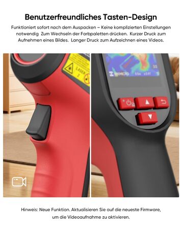 HIKMICRO E01 Тепловізійна камера SuperIR: портативна інфрачервона камера з лазерним покажчиком, роздільна здатність 240x240, діапазон температур -20°C - 400°C, частота оновлення 20Hz