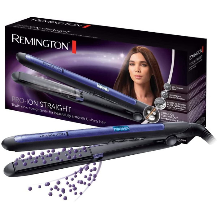 Випрямляч для волосся Remington S7710 Pro-Ion з технологією 3 іонів, ультра-турмаліновою керамікою та LCD-дисплеєм